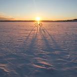 Bicycle in Snow-Wisslaren-Laminated Photographic Print