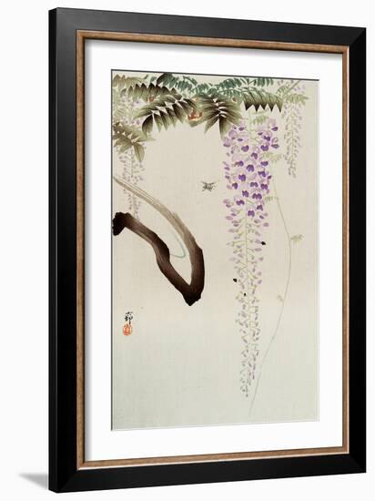 Wisteria and Bee-Koson Ohara-Framed Giclee Print