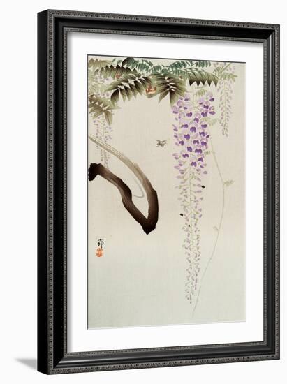 Wisteria and Bee-Koson Ohara-Framed Giclee Print