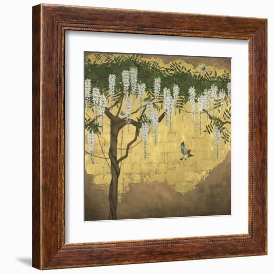 Wisteria with House Finch-Joanna Charlotte-Framed Giclee Print