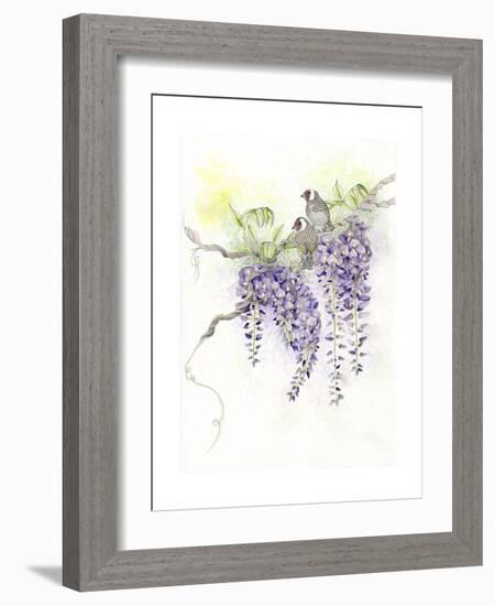 Wisteria-The Tangled Peacock-Framed Giclee Print