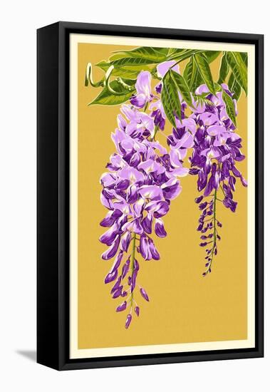 Wisteria-Lantern Press-Framed Stretched Canvas