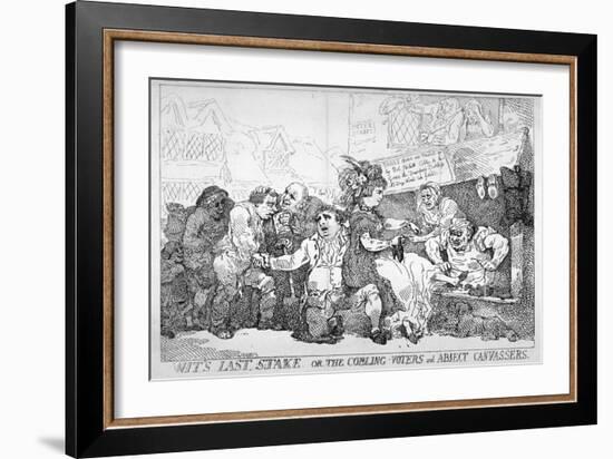 Wit's Last Stake..., 1784-Thomas Rowlandson-Framed Giclee Print