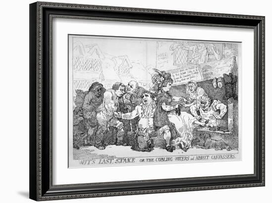 Wit's Last Stake..., 1784-Thomas Rowlandson-Framed Giclee Print