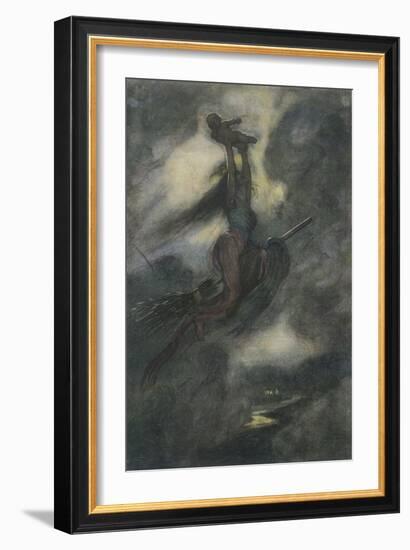 Witch Abducts a Child-W Heath Robinson-Framed Art Print