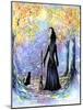 Witch and Black Cat-Michelle Faber-Mounted Giclee Print