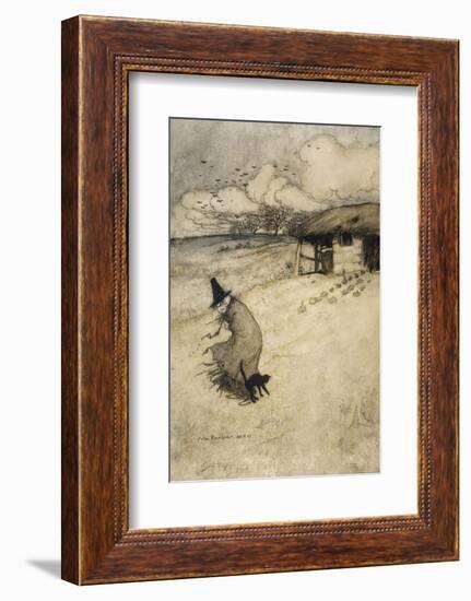 Witch and Cat-Arthur Rackham-Framed Photographic Print