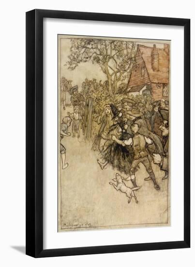 Witch Arrested-Arthur Rackham-Framed Art Print