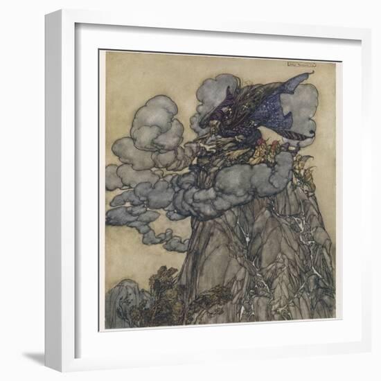 Witch Brews Storm-Arthur Rackham-Framed Photographic Print