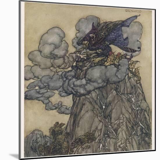 Witch Brews Storm-Arthur Rackham-Mounted Photographic Print