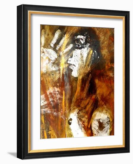 Witch Burning detail-jocasta shakespeare-Framed Giclee Print