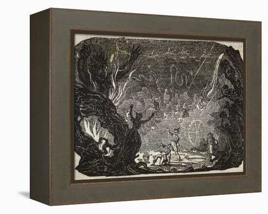 Witch Conjures up Visions Which Terrify a Client-Robert Seymour-Framed Premier Image Canvas