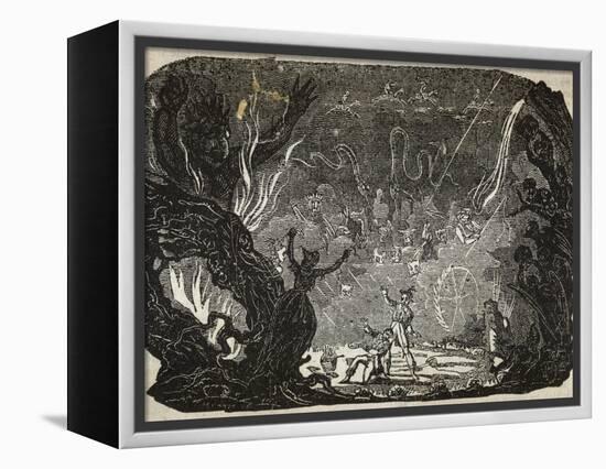 Witch Conjures up Visions Which Terrify a Client-Robert Seymour-Framed Premier Image Canvas