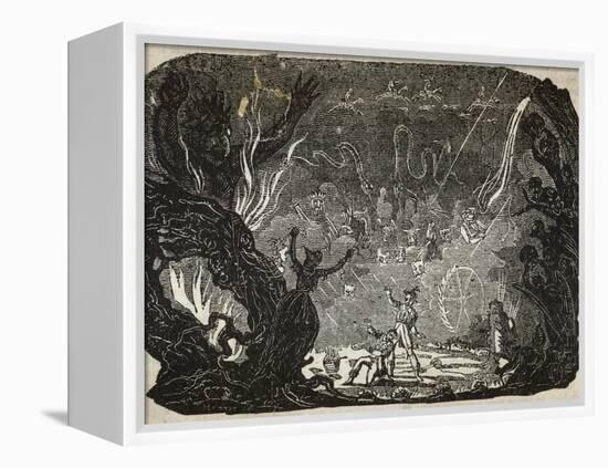 Witch Conjures up Visions Which Terrify a Client-Robert Seymour-Framed Premier Image Canvas