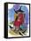 Witch feeding Crows Halloween-sylvia pimental-Framed Stretched Canvas
