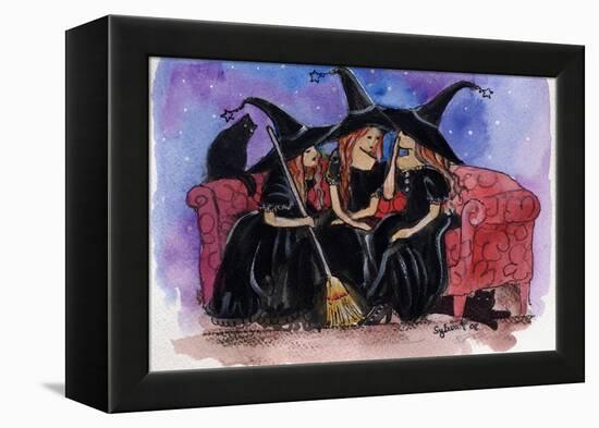 Witch Friends Halloween-sylvia pimental-Framed Stretched Canvas