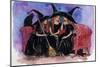 Witch Friends Halloween-sylvia pimental-Mounted Art Print