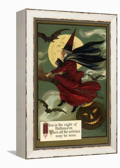 Witch on Her Broom, 1910-null-Framed Premier Image Canvas