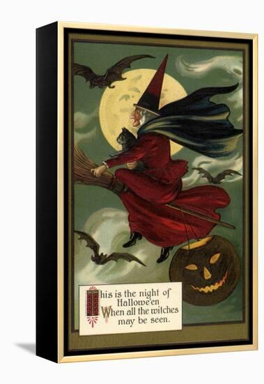 Witch on Her Broom, 1910-null-Framed Premier Image Canvas