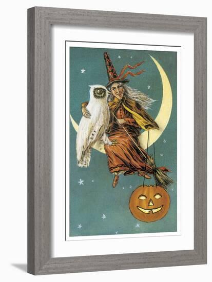 Witch Owl-Vintage Apple Collection-Framed Giclee Print