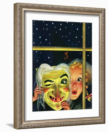 "Witch's Mask," October 31, 1942-Charles Kaiser-Framed Giclee Print