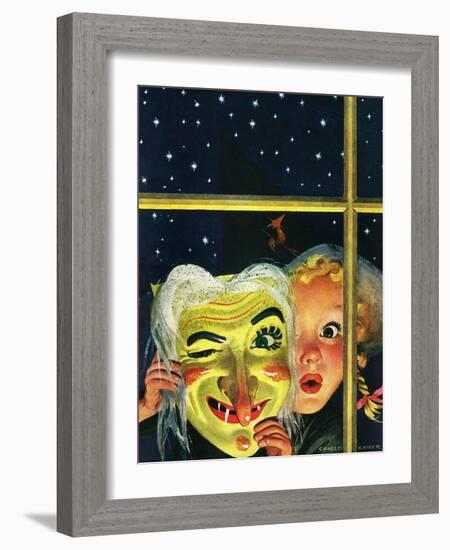 "Witch's Mask," October 31, 1942-Charles Kaiser-Framed Giclee Print