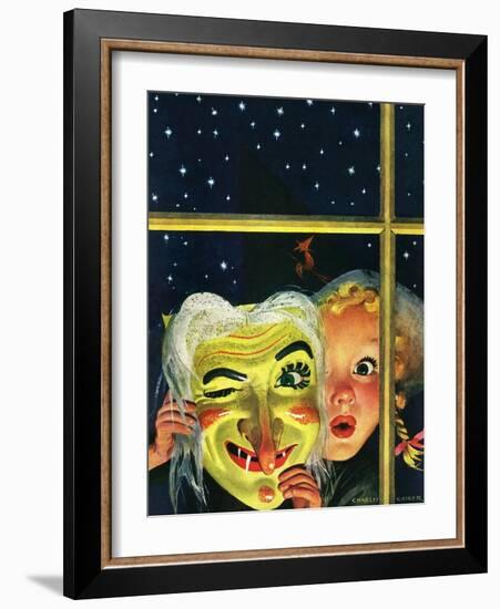 "Witch's Mask," October 31, 1942-Charles Kaiser-Framed Giclee Print