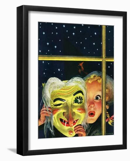 "Witch's Mask," October 31, 1942-Charles Kaiser-Framed Giclee Print