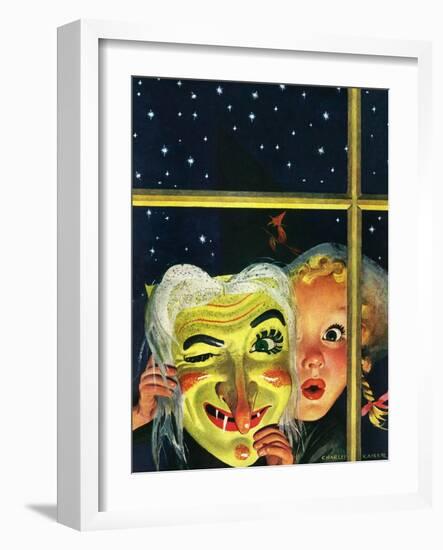 "Witch's Mask," October 31, 1942-Charles Kaiser-Framed Giclee Print