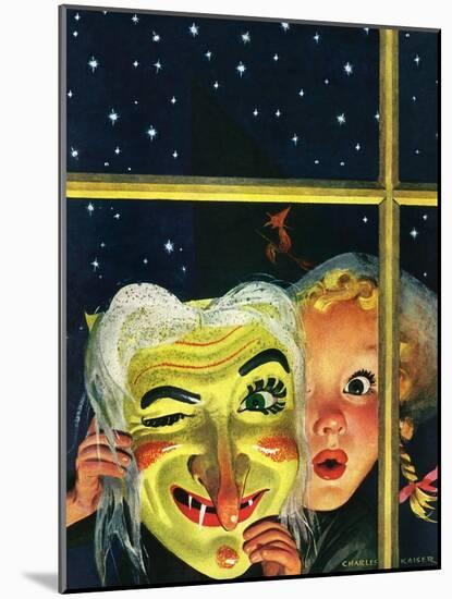 "Witch's Mask," October 31, 1942-Charles Kaiser-Mounted Giclee Print