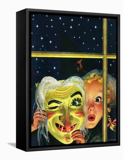 "Witch's Mask," October 31, 1942-Charles Kaiser-Framed Premier Image Canvas