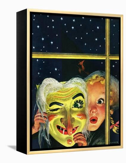 "Witch's Mask," October 31, 1942-Charles Kaiser-Framed Premier Image Canvas