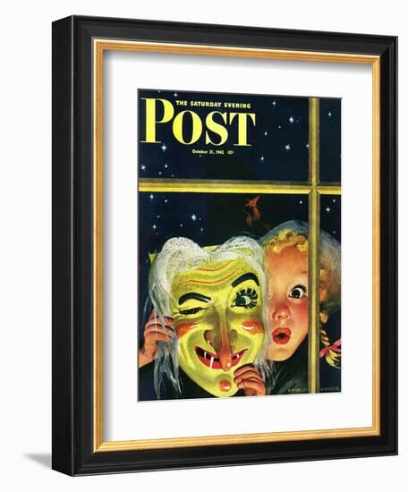 "Witch's Mask," Saturday Evening Post Cover, October 31, 1942-Charles Kaiser-Framed Giclee Print