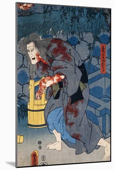 Witch Stained with Blood, Japanese Theater Figure, 1786-1864-Utagawa Kunisada-Mounted Giclee Print