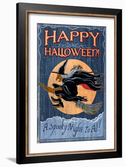 Witch - Vintage Sign-Lantern Press-Framed Art Print