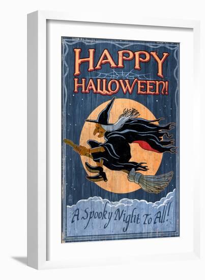 Witch - Vintage Sign-Lantern Press-Framed Art Print