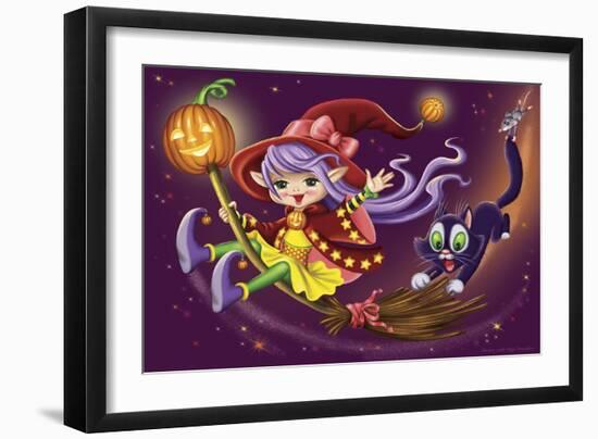 Witch with a Cat-Olga And Alexey Drozdov-Framed Giclee Print