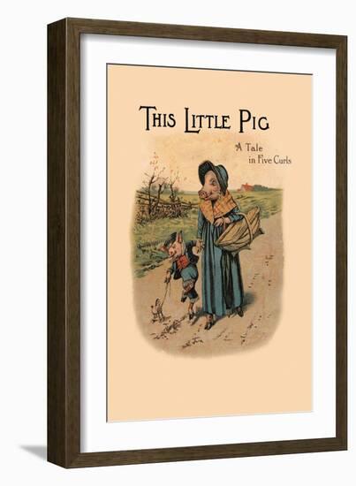 Witch with Groceries and a Pig on a Leash-Mary Wright Jones-Framed Art Print