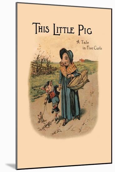 Witch with Groceries and a Pig on a Leash-Mary Wright Jones-Mounted Art Print