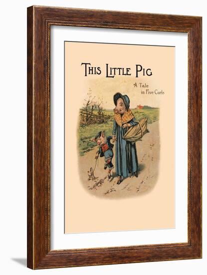 Witch with Groceries and a Pig on a Leash-Mary Wright Jones-Framed Art Print