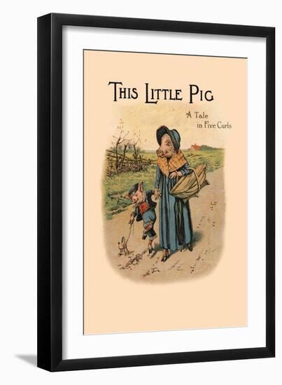 Witch with Groceries and a Pig on a Leash-Mary Wright Jones-Framed Art Print