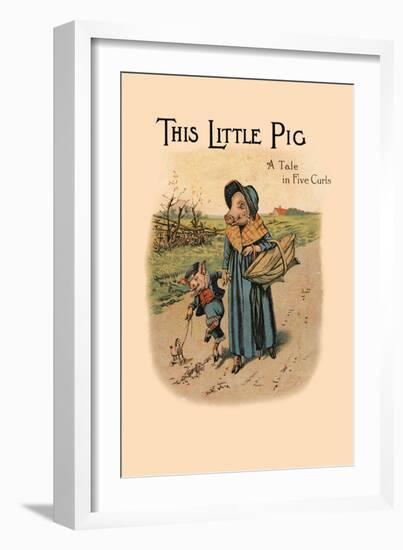 Witch with Groceries and a Pig on a Leash-Mary Wright Jones-Framed Art Print