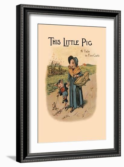 Witch with Groceries and a Pig on a Leash-Mary Wright Jones-Framed Art Print