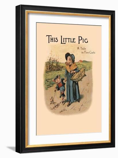 Witch with Groceries and a Pig on a Leash-Mary Wright Jones-Framed Art Print