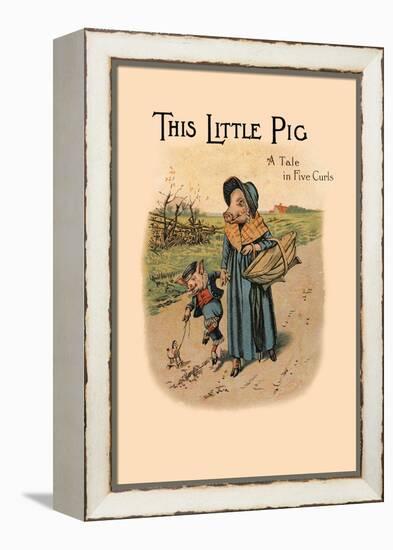 Witch with Groceries and a Pig on a Leash-Mary Wright Jones-Framed Stretched Canvas