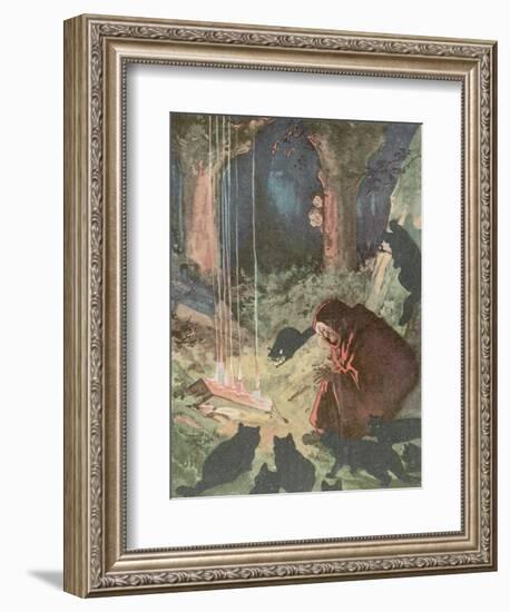 Witch Working Her Spells-Harry Rountree-Framed Photographic Print