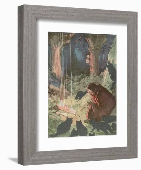 Witch Working Her Spells-Harry Rountree-Framed Photographic Print