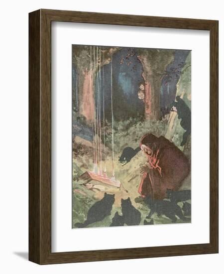 Witch Working Her Spells-Harry Rountree-Framed Photographic Print