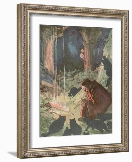 Witch Working Her Spells-Harry Rountree-Framed Photographic Print