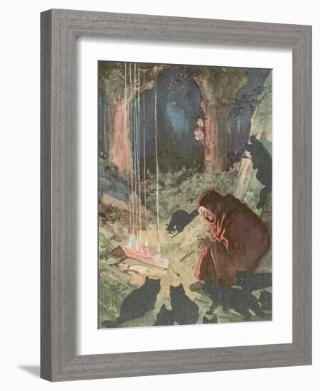 Witch Working Her Spells-Harry Rountree-Framed Photographic Print